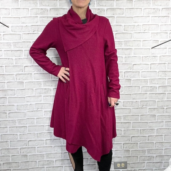 NWOT |•MICHAEL TYLER•| Magenta Pink Long Jacket Wool Blend Size Small - Picture 1 of 11